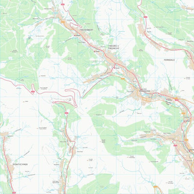 UK Topographic Maps Rhondda Cynon Taf - Rhondda Cynon Taf (SS99) digital map