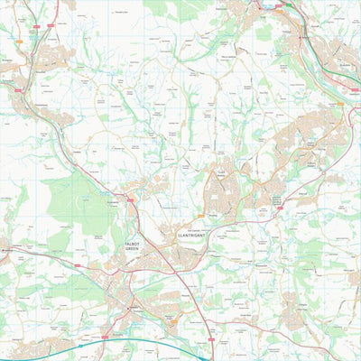 UK Topographic Maps Rhondda Cynon Taf - Rhondda Cynon Taf (ST08) digital map