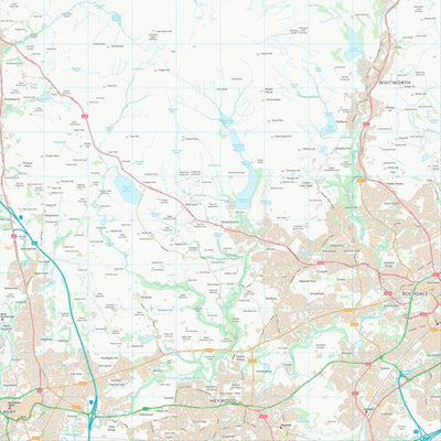 UK Topographic Maps Rochdale District (B) (SD81) digital map