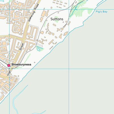 UK Topographic Maps Rochford District (TQ98) digital map