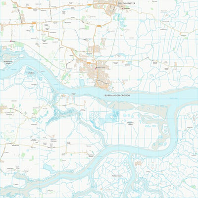 UK Topographic Maps Rochford District (TQ99) digital map