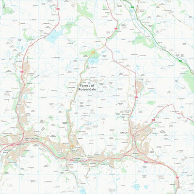 UK Topographic Maps Rossendale District (B) (SD82) digital map