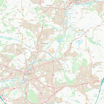 UK Topographic Maps Rotherham District (B) (SK49) digital map