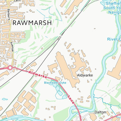 UK Topographic Maps Rotherham District (B) (SK49) digital map