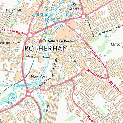 UK Topographic Maps Rotherham District (B) (SK49) digital map