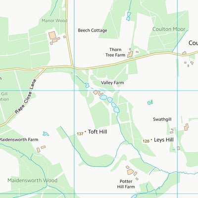 UK Topographic Maps Ryedale District (SE67) digital map