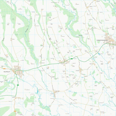 UK Topographic Maps Ryedale District (SE68) digital map