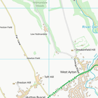 UK Topographic Maps Scarborough District (B) (SE98) digital map
