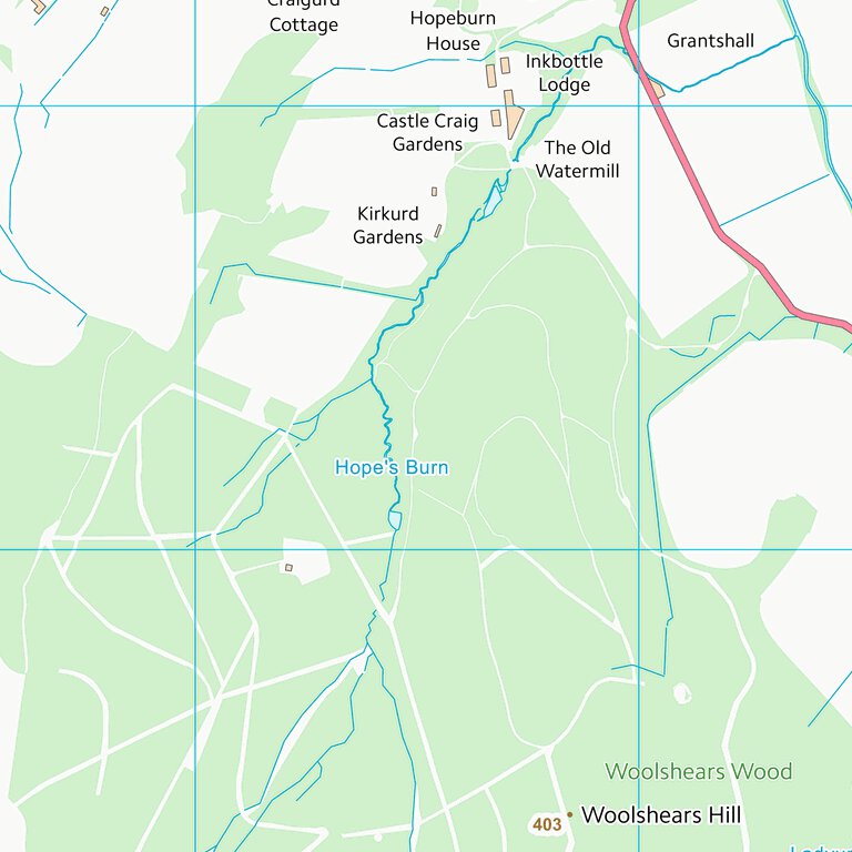 Equirectangular Map Scotland Scottish Borders (NT14) Map by UK Topographic Maps | Avenza Maps