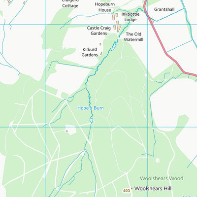 UK Topographic Maps Scottish Borders (NT14) digital map