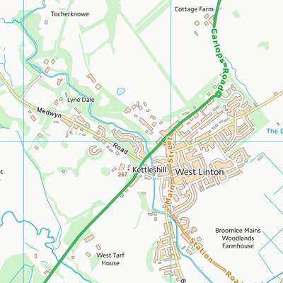 UK Topographic Maps Scottish Borders (NT15) digital map