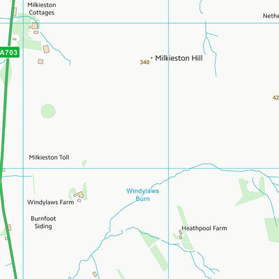 UK Topographic Maps Scottish Borders (NT24) digital map