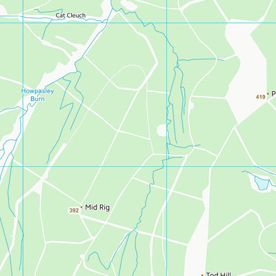 UK Topographic Maps Scottish Borders (NT30) digital map