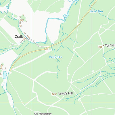 UK Topographic Maps Scottish Borders (NT30) digital map