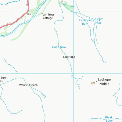 UK Topographic Maps Scottish Borders (NT32) digital map