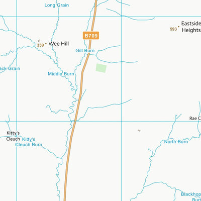 UK Topographic Maps Scottish Borders (NT34) digital map
