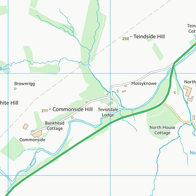 UK Topographic Maps Scottish Borders (NT40) digital map