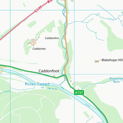 UK Topographic Maps Scottish Borders (NT43) digital map