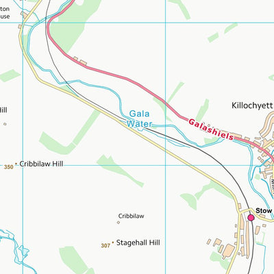 UK Topographic Maps Scottish Borders (NT44) digital map