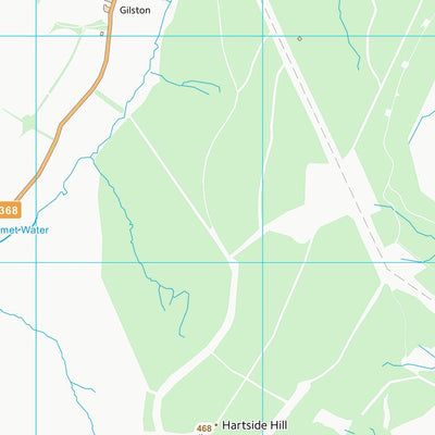 UK Topographic Maps Scottish Borders (NT45) digital map