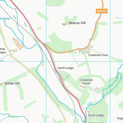 UK Topographic Maps Scottish Borders (NT45) digital map