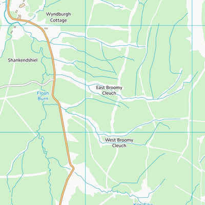 UK Topographic Maps Scottish Borders (NT50) digital map