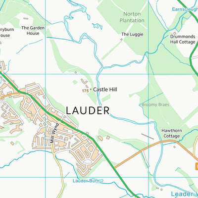 UK Topographic Maps Scottish Borders (NT54) digital map