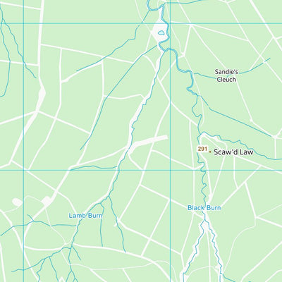 UK Topographic Maps Scottish Borders (NT60) digital map