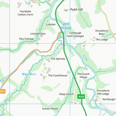UK Topographic Maps Scottish Borders (NT61) digital map
