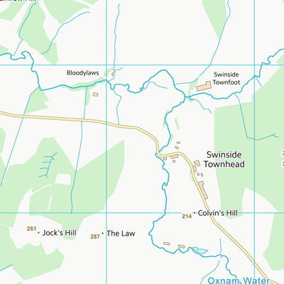 UK Topographic Maps Scottish Borders (NT71) digital map