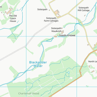 UK Topographic Maps Scottish Borders (NT74) digital map