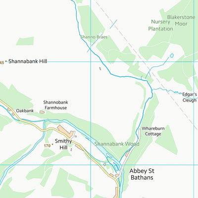 UK Topographic Maps Scottish Borders (NT76) digital map