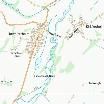 UK Topographic Maps Scottish Borders (NT82) digital map