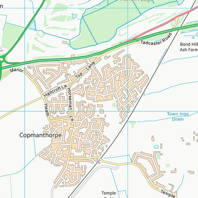 UK Topographic Maps Selby District (SE54) digital map