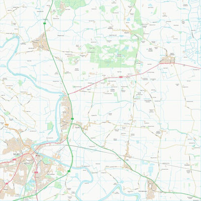 UK Topographic Maps Selby District (SE63) digital map