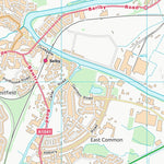 UK Topographic Maps Selby District (SE63) digital map