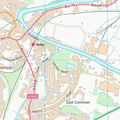 UK Topographic Maps Selby District (SE63) digital map