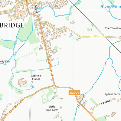 UK Topographic Maps Sevenoaks District (TQ44) digital map