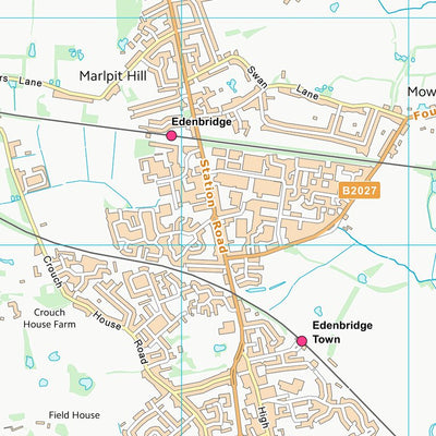 UK Topographic Maps Sevenoaks District (TQ44) digital map