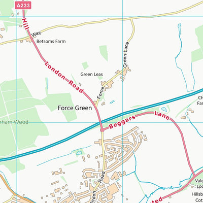 UK Topographic Maps Sevenoaks District (TQ45) digital map
