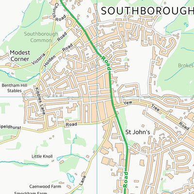 UK Topographic Maps Sevenoaks District (TQ54) digital map