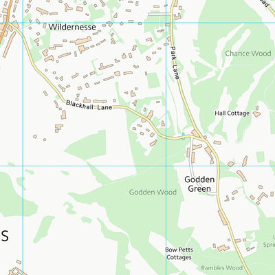 UK Topographic Maps Sevenoaks District (TQ55) digital map