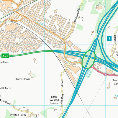 UK Topographic Maps Sevenoaks District (TQ56) digital map