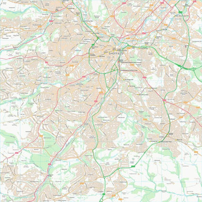 UK Topographic Maps Sheffield District (B) (SK38) digital map