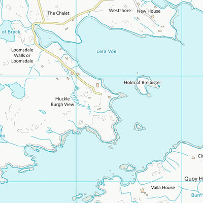 UK Topographic Maps Shetland Islands (HU24) digital map