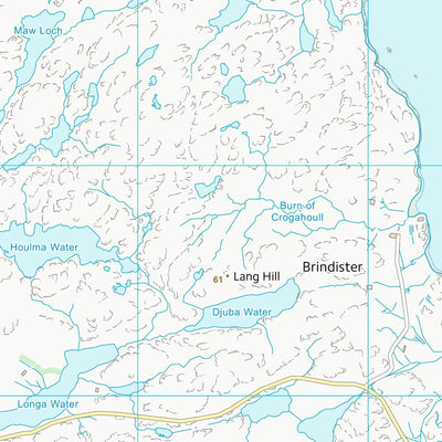 UK Topographic Maps Shetland Islands (HU25) digital map