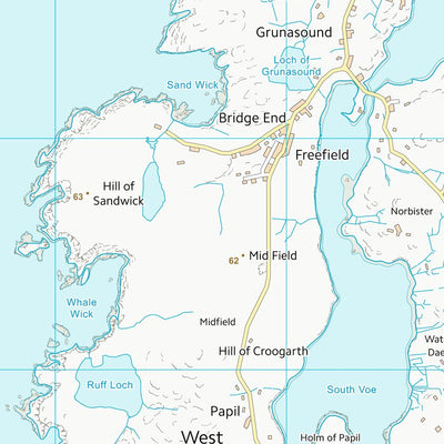 UK Topographic Maps Shetland Islands (HU33) digital map