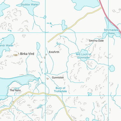 UK Topographic Maps Shetland Islands (HU37) digital map