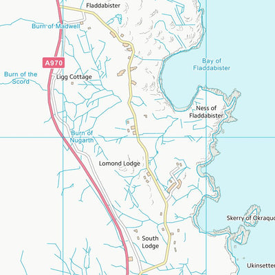 UK Topographic Maps Shetland Islands (HU43) digital map
