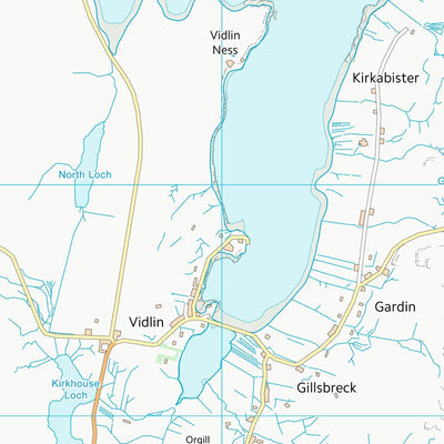 UK Topographic Maps Shetland Islands (HU46) digital map